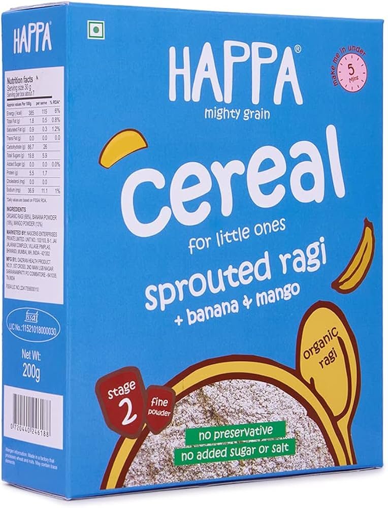 Best Baby Cereal for Newborn Happa Sprouted Ragi