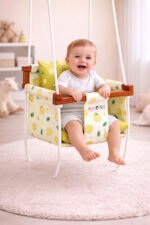 Colorful Fruit Prints Baby Swing Jhula With Comfy Bucket Swing Seat
