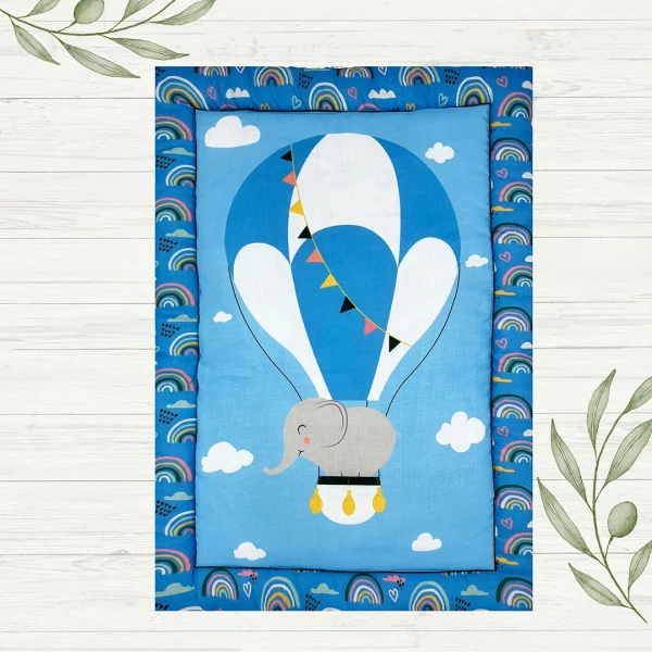 elephant in parachute cartoon print nappy change pad baby mat with vibrant prints and super soft material by newcomers