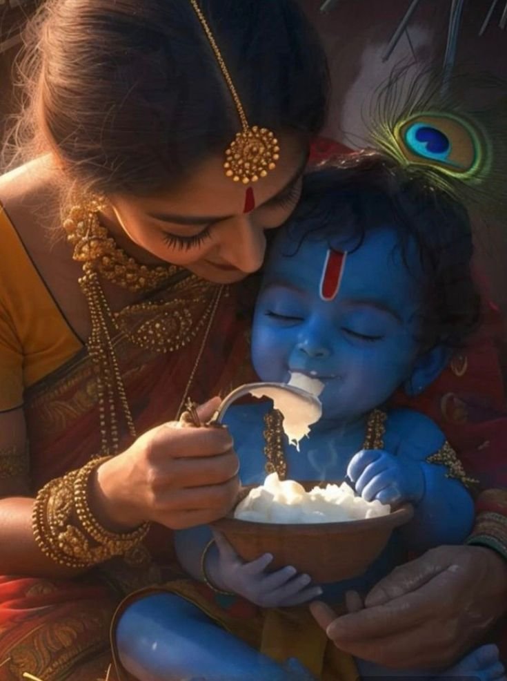 Baby Annaprashan just like Yashoda feeding Krishna