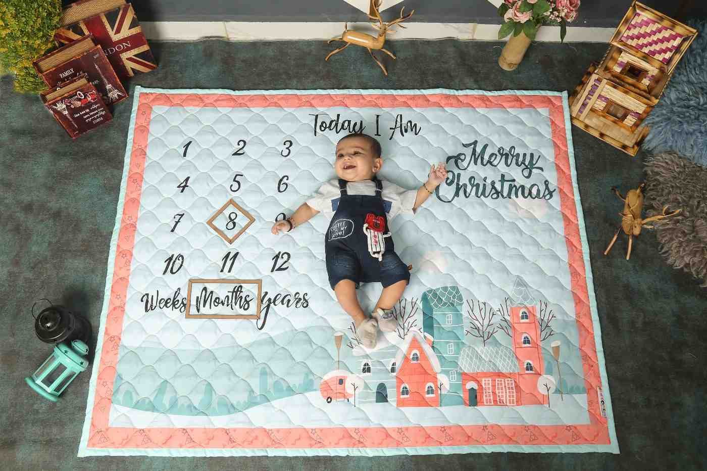 Baby Milestone Bedsheet for newborn