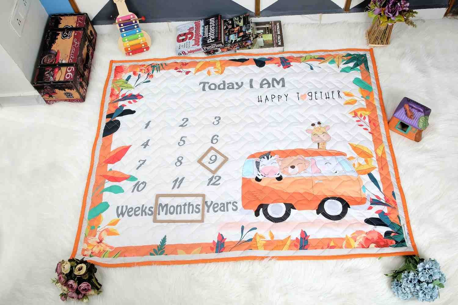 Baby Month Blanket With beautiful designs