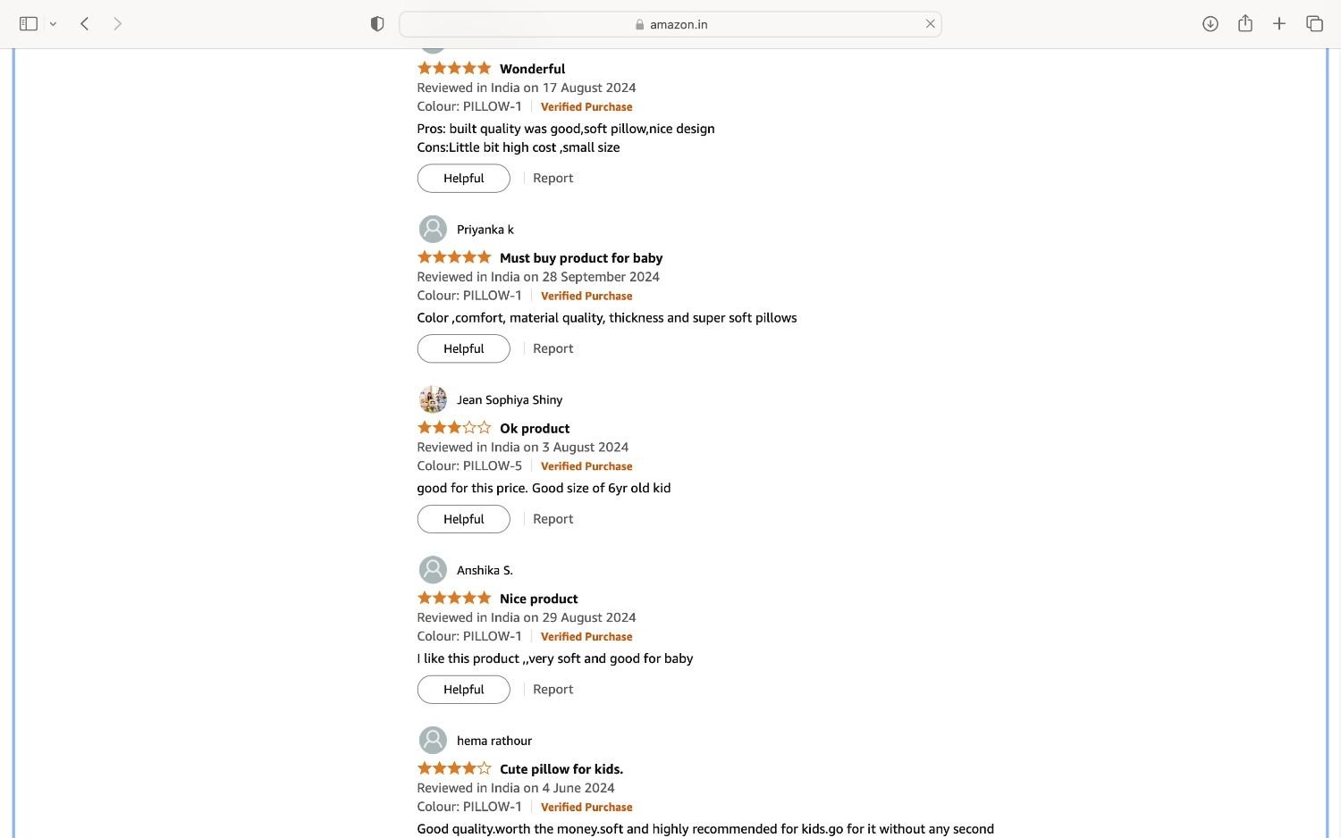 Baby pillow mustard seeds Customer Reviews on Amazon