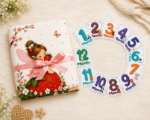 Pink Photoshoot Milestone Baby Blankets Mat With Accessories Online (With 1 to 12 Month Cards) - Image 4