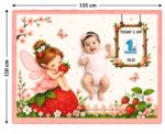 Pink Photoshoot Milestone Baby Blankets Mat With Accessories Online (With 1 to 12 Month Cards) - Image 5