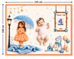 Peach Large Size Reversible Milestone Baby Blankets (With 1 to 12 Month Cards) - Image 5
