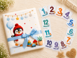 Light Blue Multi-Purpose Breathable Baby Milestone Blanket Online (With 1 to 12 Month Cards) - Image 4