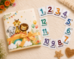 Yellow Reversible & Warm Baby Milestone Blankets Online (With 1 to 12 Month Cards) - Image 4
