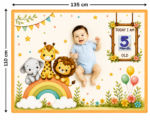 Yellow Reversible & Warm Baby Milestone Blankets Online (With 1 to 12 Month Cards) - Image 5