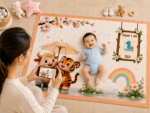Beige Reversible & Anti-Allergic Baby Milestone Blanket With Props - Image 3