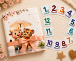 Beige Reversible & Anti-Allergic Baby Milestone Blanket With Props - Image 4