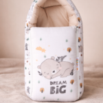 Baby Nest in Beige Color with Kids Printed Design Soft Cotton