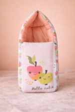 Peach Color Fruit Print Baby Nest Soft Cotton Fabric