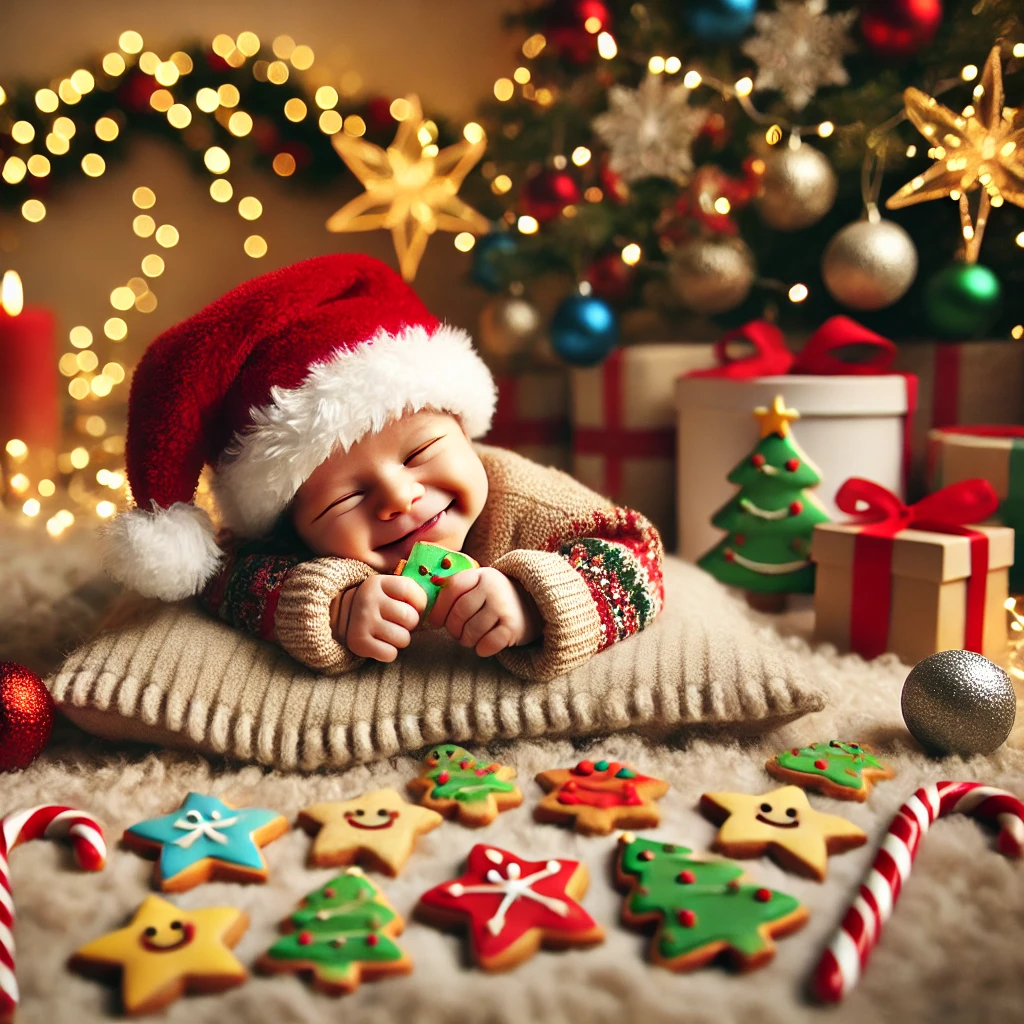 Christmas newborn photoshoot vibe Ideas