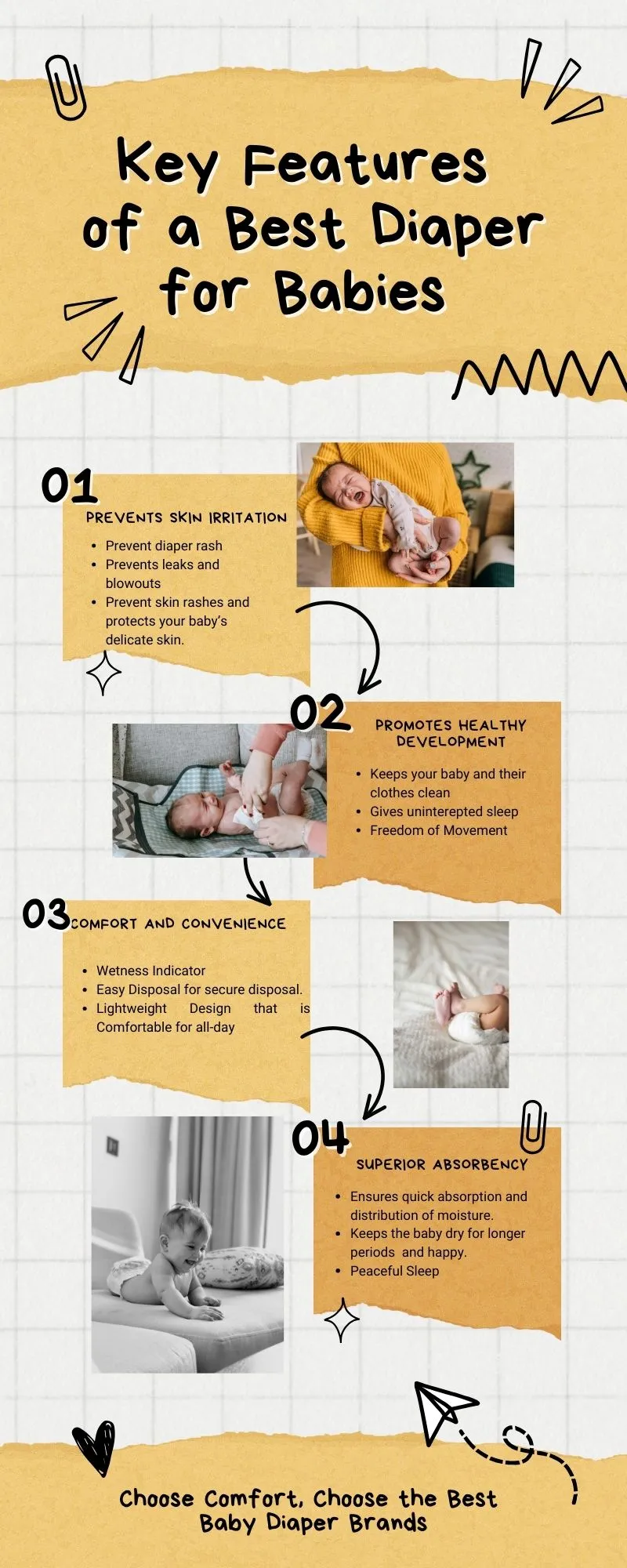 best baby diapers features infographic