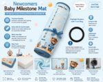 Sky Blue Multiuse & Warm Baby Milestone Mat Online (With Round Frames) - Image 4