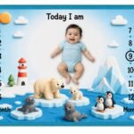 Sky Blue Multi Usage Baby Milestone Mat Online