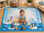 Sky Blue Multi Usage Baby Milestone Mat Online - Image 3