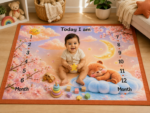 Coffee Multi-Purpose Breathable Baby Milestone Mat Online - Image 3