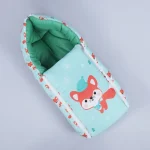 light blue green orange cartoon fox printed design baby nest for newborns by newcomers