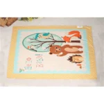 Yellow blue premium first blanket for babies with panda, fox cartoon prints by newcomers