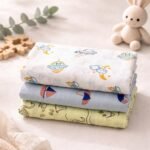 Cotton Muslin Baby Swaddle and Wrapper for Infants pack of 3 - Image 3