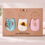 Cotton Muslin Baby Swaddle and Wrapper for Baby pack of 3 Gifting - Image 6