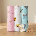 Cotton Muslin Baby Swaddle and Wrapper for Baby pack of 3 Gifting
