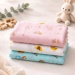 Cotton Muslin Baby Swaddle and Wrapper for Baby pack of 3 Gifting - Image 3