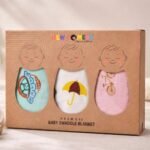 Cotton Muslin Baby Swaddle and Wrapper for Baby pack of 3 Gifting - Image 5