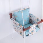 White-Yellow Cute Adjustable Swing Jhula For Babies And Small Childs