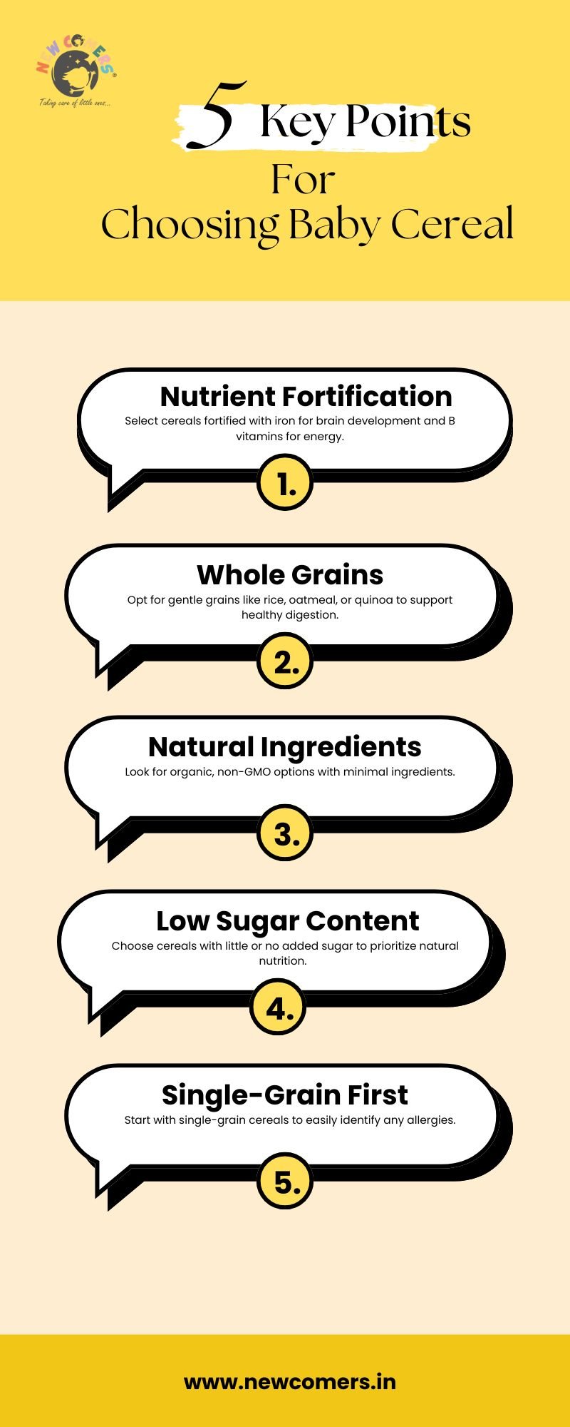 Infographic on Choosing the Right and Best Baby Cereal