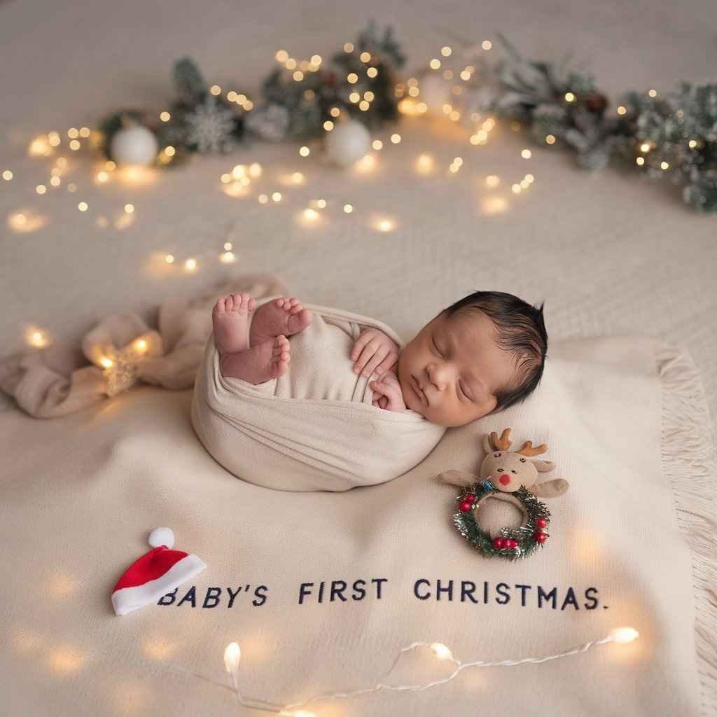 First Christmas newborn photoshoot