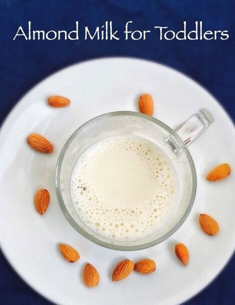 brain development food for 1 year baby - almond milk